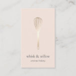 Blush & Gold Whisk | Bakery | Chef | Caterer Business Card