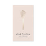 Blush & Gold Whisk | Bakery | Chef | Caterer Business Card Blush & Gold Whisk | Bakery | Chef | Caterer Business Card