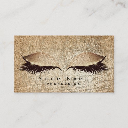 Blush Golden Painting Lashes Makeup Eyes Glitter Business Card