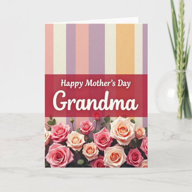 Blush Grandma Mothers Day Card (Front)