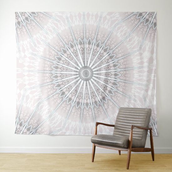Blush Gray Mandala Tapestry