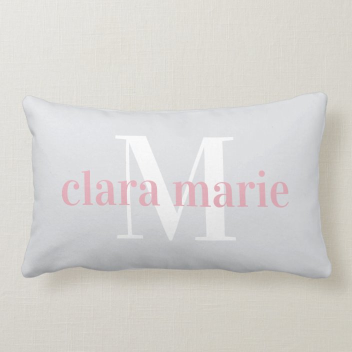 monogram nursery pillow