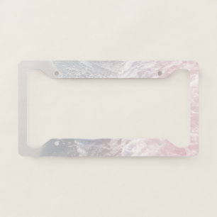 Blush Gray Ocean Dream Waves #1 #water #decor #art License Plate Frame