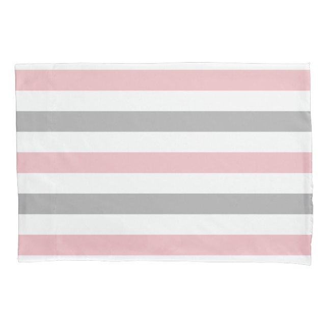 Blush + Gray Pillow Case (Front)