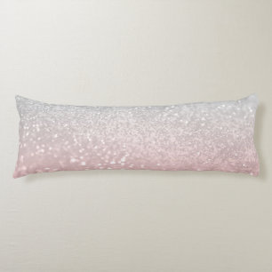 Blush Gray Princess Glitter #1a (Faux Glitter) Body Pillow