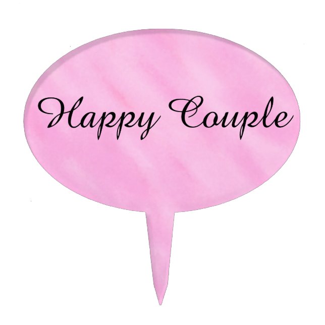 Blush Grey Happy Couple Cake Picks (Front)
