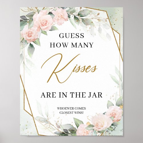 Blush Guess how many kisses are in the jar Poster