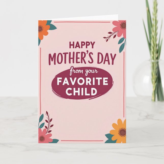 Blush Happy Mothers Day Card (Front)