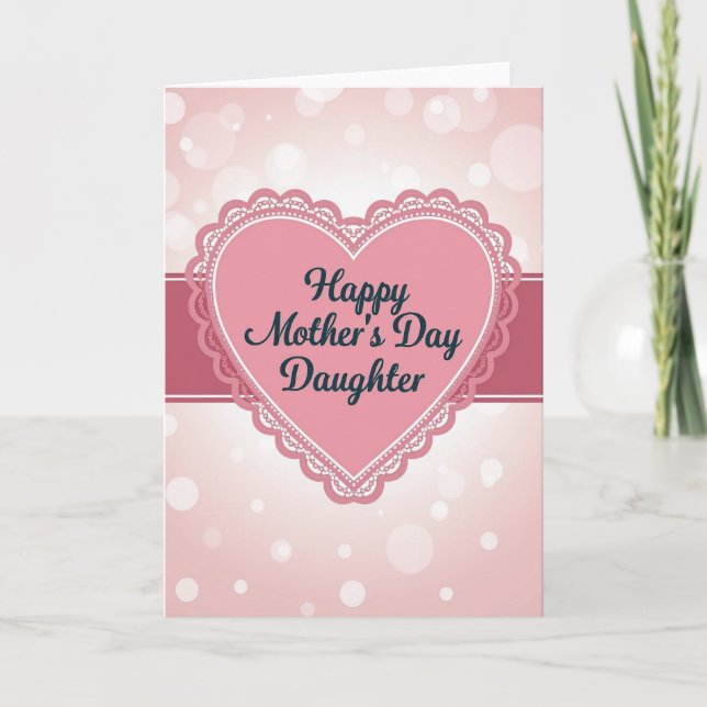 Blush Heart Mothers Day Card (Front)
