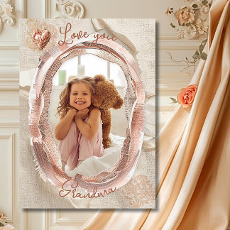 Blush Heirloom Heart Photo Frame Loving Keepsake Acrylic Print