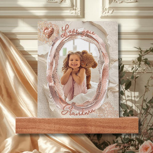 Blush Heirloom Heart Photo Frame Loving Keepsake Picture Ledge