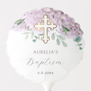 Blush Hydrangea Baptism Balloon