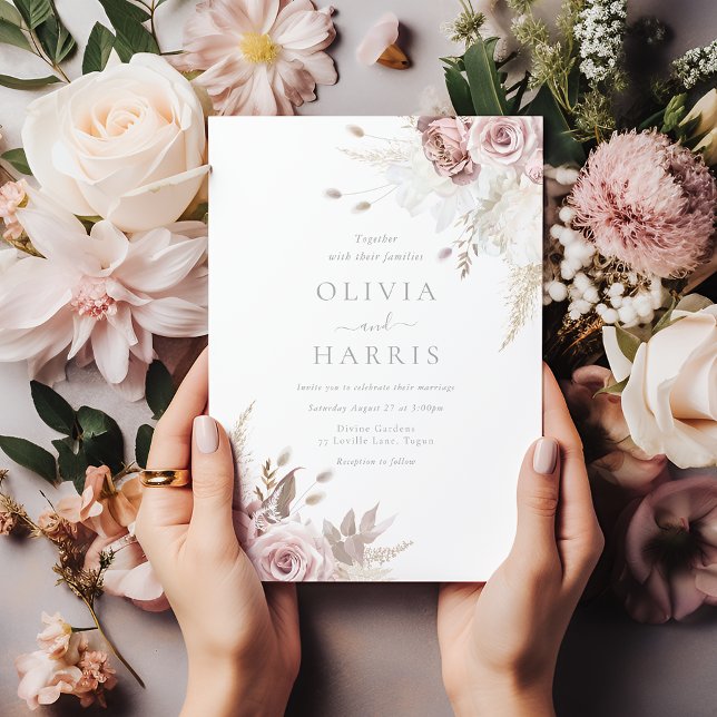 Blush & Ivory Elegant Wedding Invitation (Creator Uploaded)