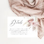 Blush & Ivory Floral Wedding Details Enclosure Card