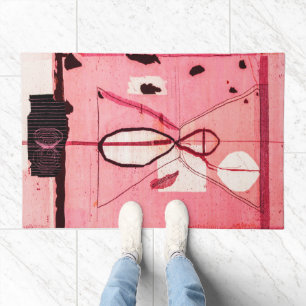Blush Kilim: Pink Moroccan Heritage Art Doormat