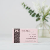 Blush Lace Business Card (Standing Front)