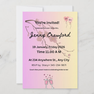 Blush & Lavender Bridal Shower Invitation | Cherry
