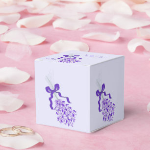 Blush Lavender Design Wedding Favor Boxes