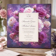 Blush Lavender Rose Bouquet Decoupage