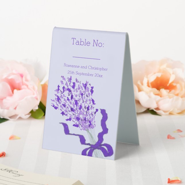 Blush Lavender Wedding Table Tent (In SItu (Wedding))