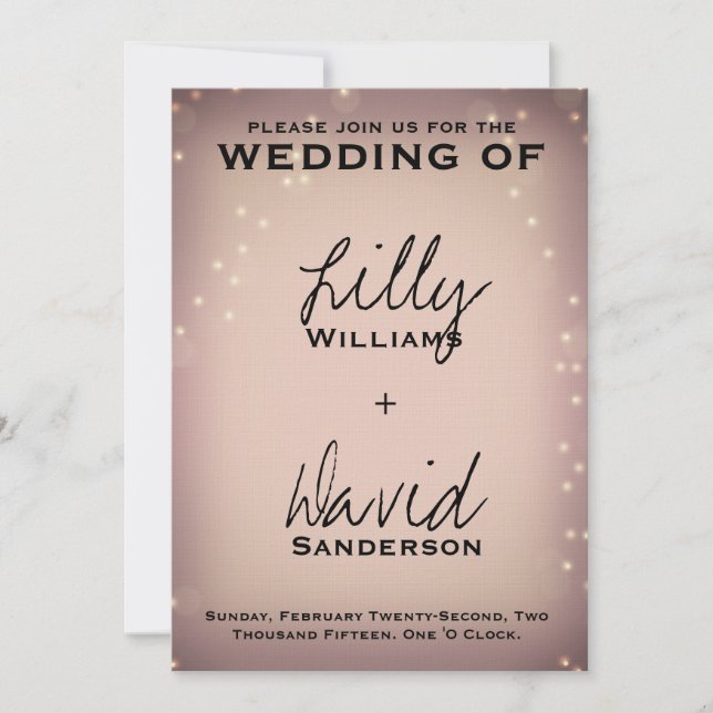 Blush Light - Wedding Customizable Invitation (Front)