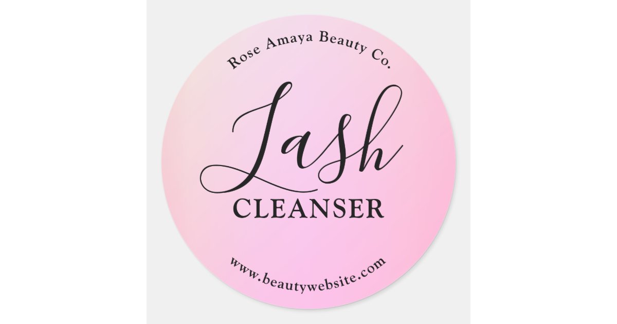 Blush Lilac Lash Cleanser Shampoo Product Label | Zazzle