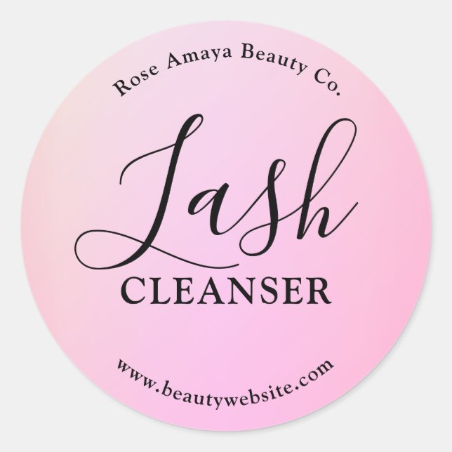 Blush Lilac Lash Cleanser Shampoo Product Label (Front)