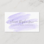 Blush Lilac Watercolor Swash Business Card at Zazzle