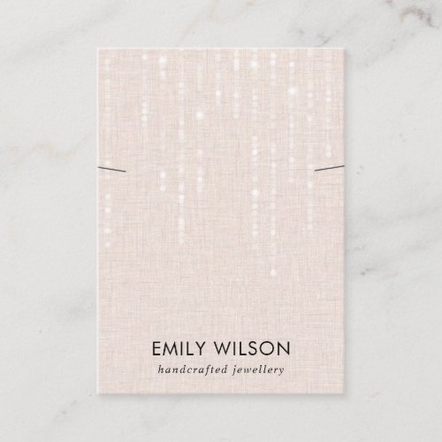 BLUSH LINEN LIGHT STRINGS NECKLACE BAND DISPLAY BUSINESS CARD