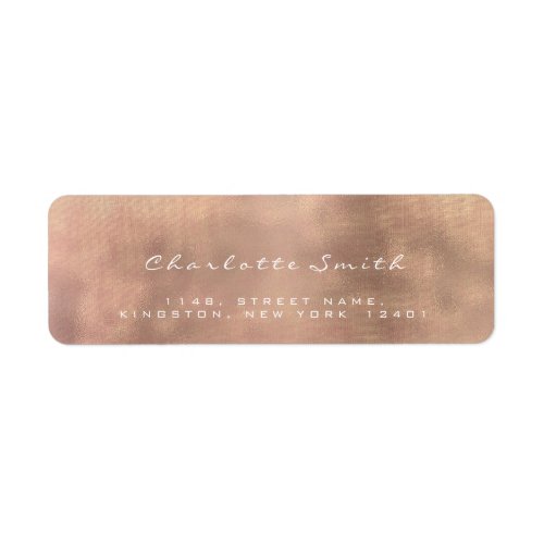 Blush Linen Pink Rose Gold Return Address Labels