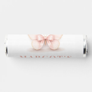 Blush Little Butterfly Bow Baby Shower Sweet Treat Breath Savers® Mints