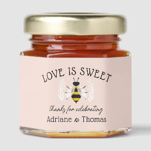 Blush Love is Sweet Honey Bee Favor Jar Favors