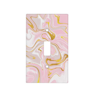 Blush Luxe Marble Light Switch Cover