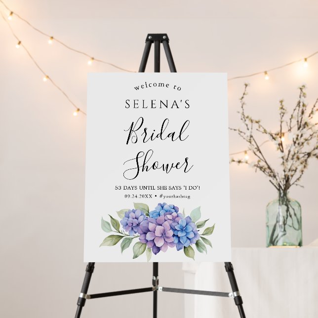 Blush Magnolia Bridal Shower Welcome Sign (In Situ (Stand))