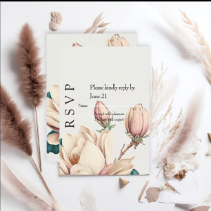 Blush magnolia  RSVP card