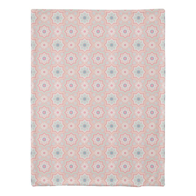 Blush Majesty – Andalusian Moroccan Elegance Duvet Cover (Back)