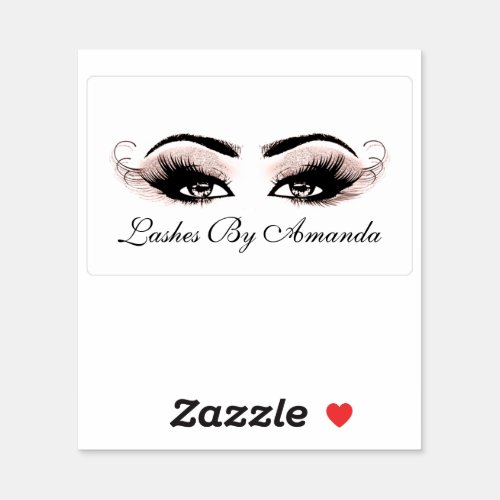 Blush  Makeup Artist Lashes Extension Marsala Sticker