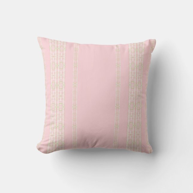 Blush Manor Throw Pillow (Front)