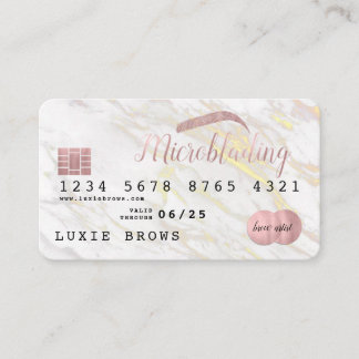 Blush + Marble Credit Card Microblading