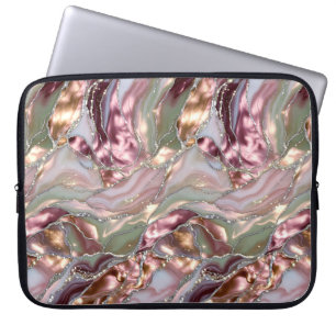 Blush Marble Laptop Case Elegant Sleeve