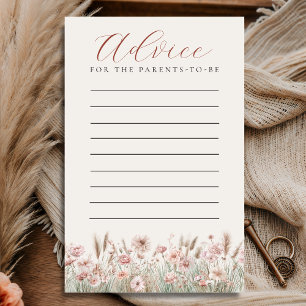 Blush Meadow Advice Card for Parents Flyer