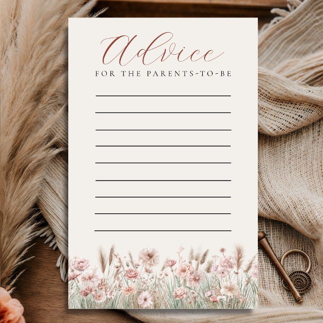 Blush Meadow Advice Card for Parents Flyer (Creator Uploaded)