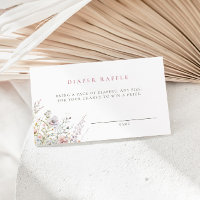Blush Meadow Baby Shower Diaper Raffle