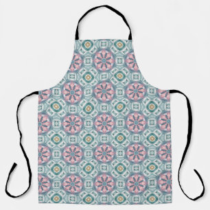 Blush Meadow Tile – Watercolor Floral Apron