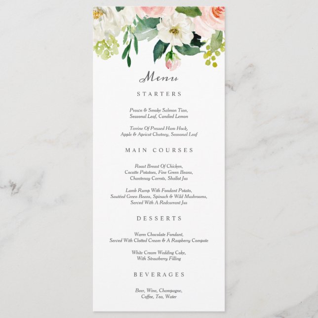 Blush Menu (Front)