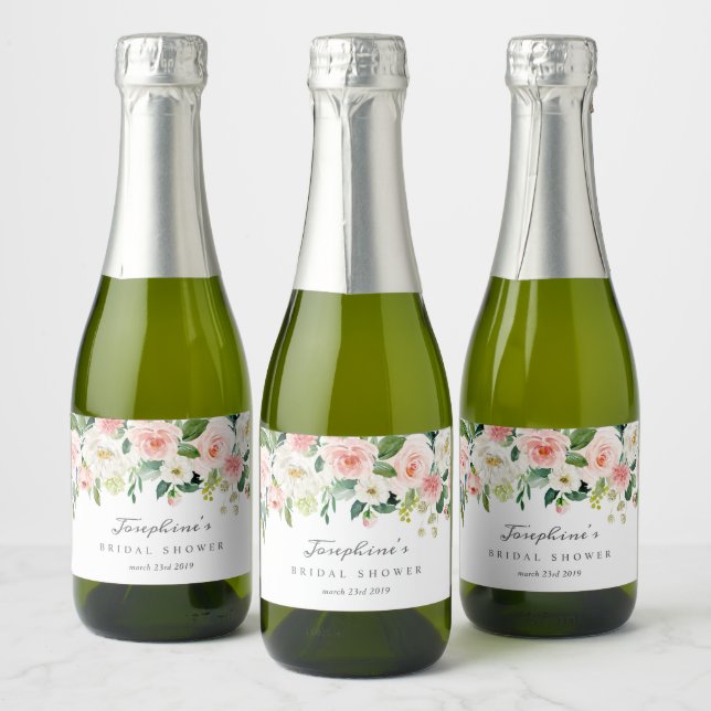 Blush Mini Sparkling Wine Bottle Labels (Bottles)