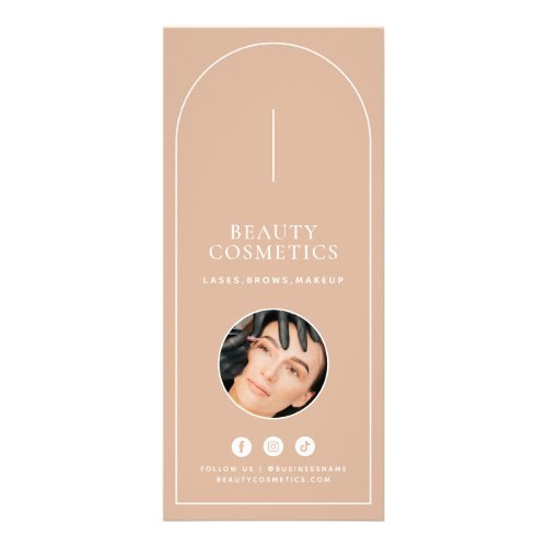 Blush Minimal Arch Beauty Business Price List Rack Card