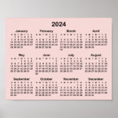 Ping Pong 2024 Calendar Poster, Zazzle