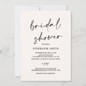 Blush minimalist Bridal Shower Invitation (Front)