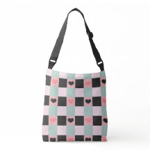 Blush Mint Buffalo Heart Plaid 